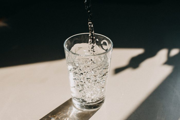 water being poured into a glass