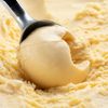 Scoop The Vanilla Ice Cream With An Ice Cream Scoop.